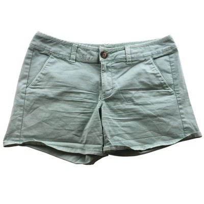 American Eagle Womens Midi Shorts Size 8 Stretch Casual Chino Classic Summer - Image 1 of 4