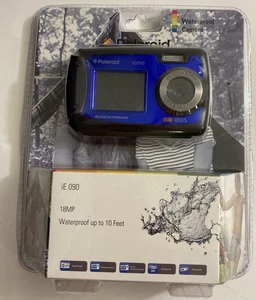 Polaroid iE 090 18MP Shock & Waterproof Blue Dual Screen Digital Camera Sealed - Picture 1 of 9