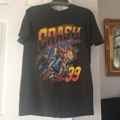 Crash Team Racing 99 T Shirt Black Crash Bandicoot Kids Size XL - Image 1 of 4
