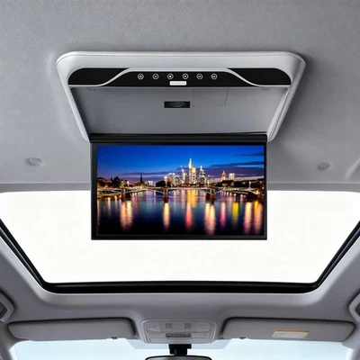 19.5" Overhead Flip Down Car Roof Monitor HD TFT 1080P Screen USB HDMI - Image 1 of 4