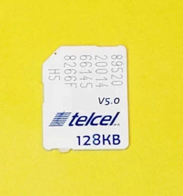 USED TELCEL 128KB V5.0 MICRO SIM CARD RESTORING TEST CELL PHONE BYPASS UNLOCKING - Image 1 of 3