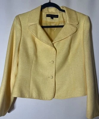 Nipon Boutique Talla Blazer chaqueta traje amarillo soleado 8P Foto 1 de 4