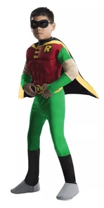 Nuevo Disfraz de Halloween Med de Lujo Pecho Musculoso Robin Batman Niño/Niño - Imagen 1 de 6