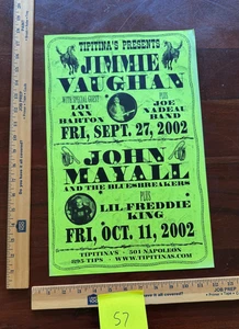 POSTER DI TIPITINA 2002 - JIMMY VAUGHAN - JOHN MAYALL LIL FREDDIE KING NEW ORLEANS - Foto 1 di 3