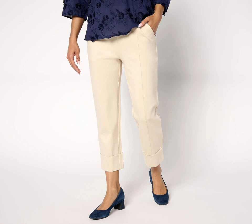 Isaac Mizrahi Live! Pantalones Cortos Talla XL Alto Sublime Elastizados Ponte SAND A688034 Foto 1 de 1