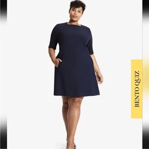 MM.Lafleur "The Emily" WonderTex Dress Size +3 Galaxy Blue - Picture 1 of 8