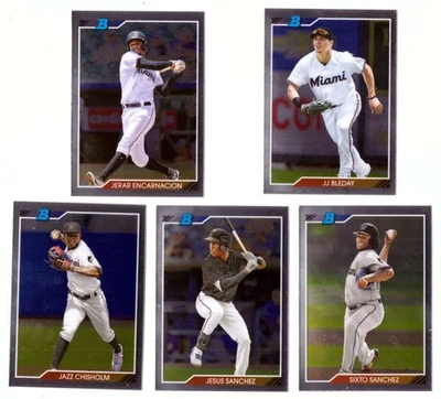 2020 Bowman Heritage Chrome Prospects - MIAMI MARLINS Team Set  - Image 1 of 2