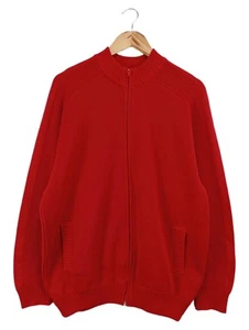 WALBUSCH Strickjacke Herren L Rot Reißverschluss Klassisch - Bild 1 von 4