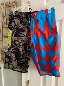 Pantaloncini da bagno Volcom Board taglia 27 V2S surfista tasca coulisse - Foto 1 di 4