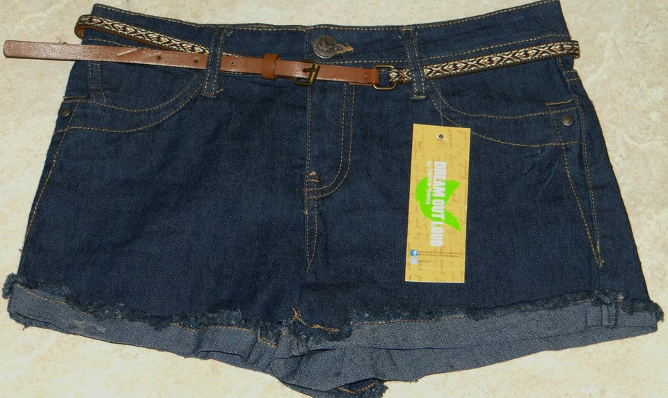 Juniors Dream Out Loud Blue Denim Short Shorts: Size-1-9 - Image 1 of 1