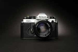 Genuine Real Leather Handmade Retro Camera Half Case Bag Cover For Nikon FM3A - Picture 1 of 23