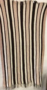 Hamdmade Afghan Crocheted Throw Blanket 40” X 70” - Picture 1 of 5