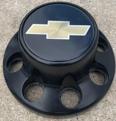 LLANTAS 16X6 CHEVROLET SILVERADO 3500 DRW ONE NEGRAS TAPA CENTRAL TRASERA OEM 560-01620A Foto 1 de 4