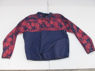 NWOST Reyn Spooner Men M Midevil Blue Nylon Pullover Jacket - Image 1 of 2