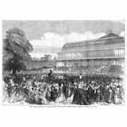 LONDON Choral Festival at The Royal Horticultural Gardens - Antique Print 1869
