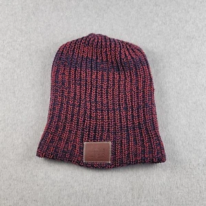 Love Your Melon Beanie Adult Red Blue Chunky Knit Slouchy Cotton Made In USA - Picture 1 of 8