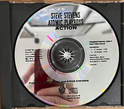 Steve Stevens Atomic Playboys Action 2trk US Promo CD 1989 Mint Warner Bros - Image 1 of 2