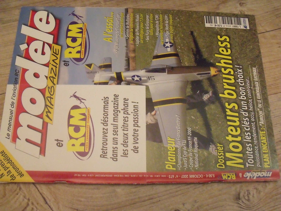 $$ Revue modèle magazine RCM N°673 Plan encarté "Aurochs" P-51 Mustang  Gemini - Image 1 of 1