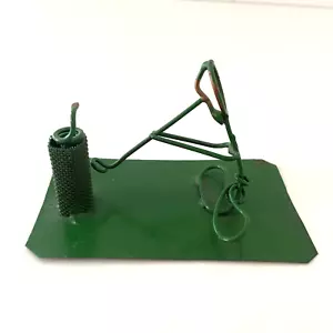 Robert Gilkerson Painted Metal Folk / Outsider Art SNAKE CHARMER Sculpture 4.5" - Picture 1 of 5