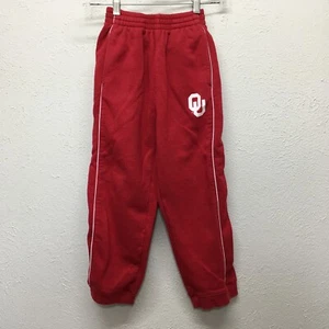Kids Oklahoma Sooners OU Sweatpants Size Large Red Cotton Blend Pockets - Picture 1 of 6