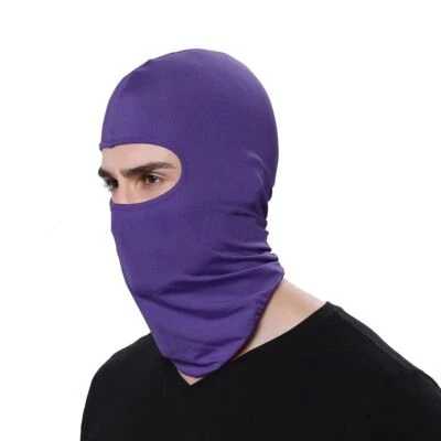 Polyester Cycling Caps - Versatile Warm Fleece Motorcycle Face Mask Solid Cover - Image 1 of 4