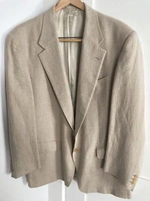 Elegante abrigo deportivo italiano de lino Lubiam (44R) Foto 1 de 4