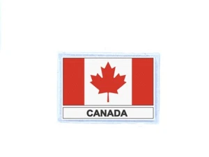 Patch toppe toppa stampato termoadesiva bandiera CDN canada - Picture 1 of 1