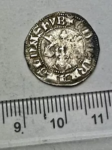 *RARE* Edward II (2nd) Hammered Silver 11c Penny: Old Collection Ticket (E692) - Picture 1 of 4