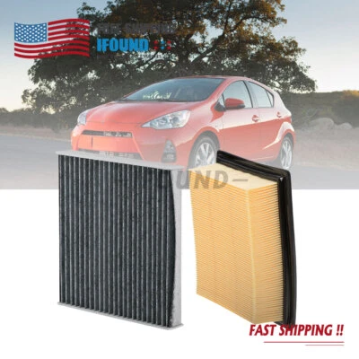 Combo Engine & Carbon Cabin Air Filter for 2012-2018 Toyota Prius C -Premium Set Foto 1 de 4