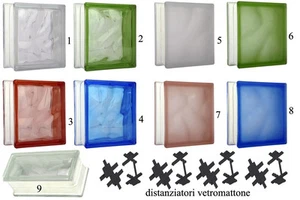 VETROMATTONE VETROMATTONI VETROCAMERA SATINATO ONDULATO E COLORATO DISTANZIATORE - Foto 1 di 1