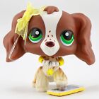 Pet Shop LPS Cocker Spaniel Brown 156 & Green Eyes Spotted dog Action Doll Rare