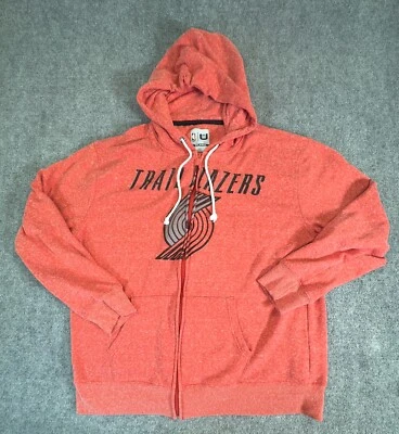 Portland Trail Blazers Hoodie Mens XXL NBA Full Zip Sweatshirt Red Basketball - Image 1 of 4