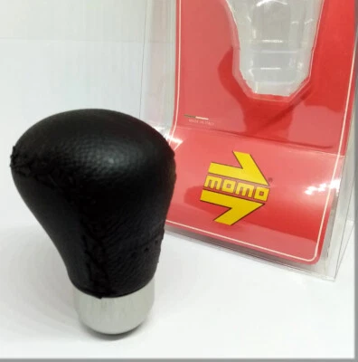 Perilla de cambio MOMO ANATOMICO tipo corto en cuero negro Foto 1 de 3