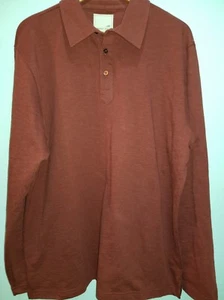 HORNY TOAD Men's Lightweight Charcoal Red Cotton Long Sleevea button Sz Large - Picture 1 of 4