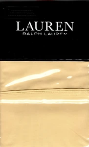 Ralph Lauren 2 fundas de almohada estándar Dunham satén italiano paja cabaña TC300 - Imagen 1 de 4
