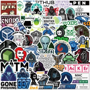 50 sztuk Hakerzy Naklejki winylowe Graffiti Naklejki na deskorolkę Telefon Bagaż Laptop - Zdjęcie 1 z 6