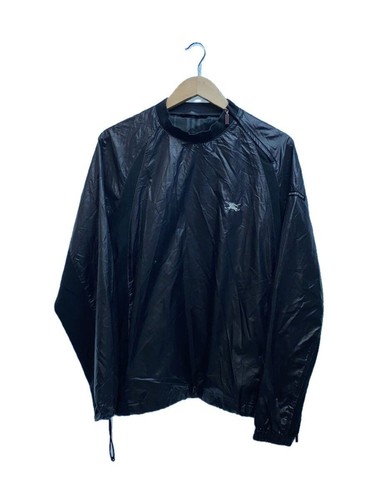 GIACCA BURBERRY GOLF NYLON L COTONE NERO TINTA UNITA Usata