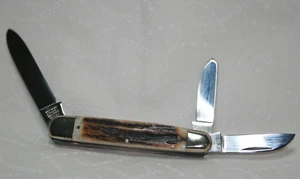 HEN & ROOSTER SOLINGEN STAG TOBACCO STOCKMAN FOLDING KNIFE 3 blade - Picture 1 of 10