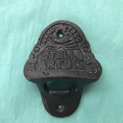Stella Artois Bottle Top Opener Wall Mounted Vintage Antique Iron Retro Cast - Image 1 of 4