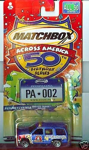 Matchbox Across America 002 Pennsylvania Chevy Tahoe PD - Image 1 of 1