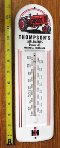 ADVERTISING THERMOMETER - THOMPSON'S IMPLEMENTS - IHC FARMALL - WAUNETA NE - CW - Picture 1 of 1