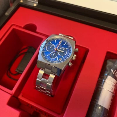 ZENITH x REVOLUTION x RAKE A3818 ED100 STEEL REVIVAL USED MINT BOX PAPERS RARE. - image 1 of 4