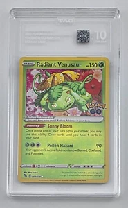 Radiant Venusaur 004/078 Pokemon GO - Radiante Raro - ETIQUETA 10 - Imagen 1 de 6