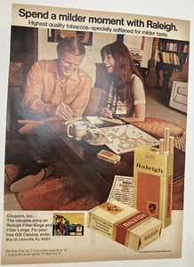 c1971 Raleigh Filter Tip Zigaretten, Paar Spiel VINTAGE Druckanzeige 8 x 11" - Bild 1 von 3