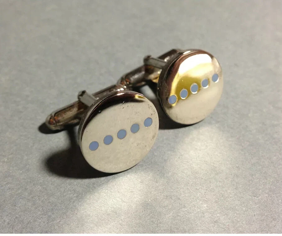 Винтажные эмалированные запонки ACME Studio «Круг точек» от архитектора MICHAEL GRAVES - Изображение 1 из 1