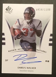 2007 Upper Deck Football Autograph Card #209 Darius Walker 0454/1199 NM-MT - Bild 1 von 2