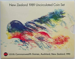 1989 New Zealand Uncirculated Coin Set - Foto 1 di 7