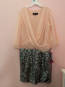 bcx girl beautiful new sequin dress size 12 - Picture 1 of 2