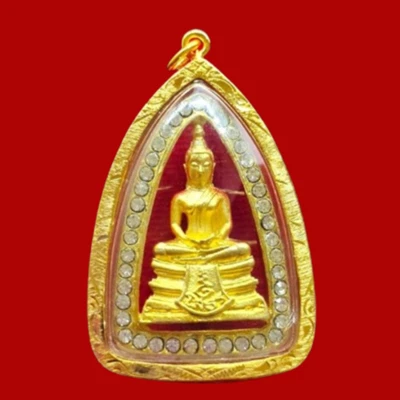 Phra LP Sothorn Modelo Histórico Chapado en Oro Enmarcado GemThai Buda Amuleto Foto 1 de 3