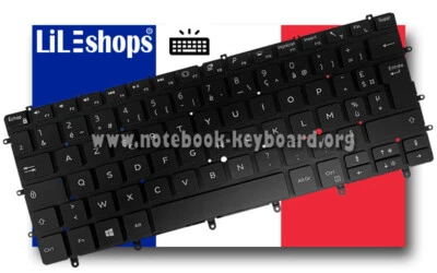 Clavier Français Original Dell XPS 13 - 9305 7390 9370 9380 P82G Rétroéclairé